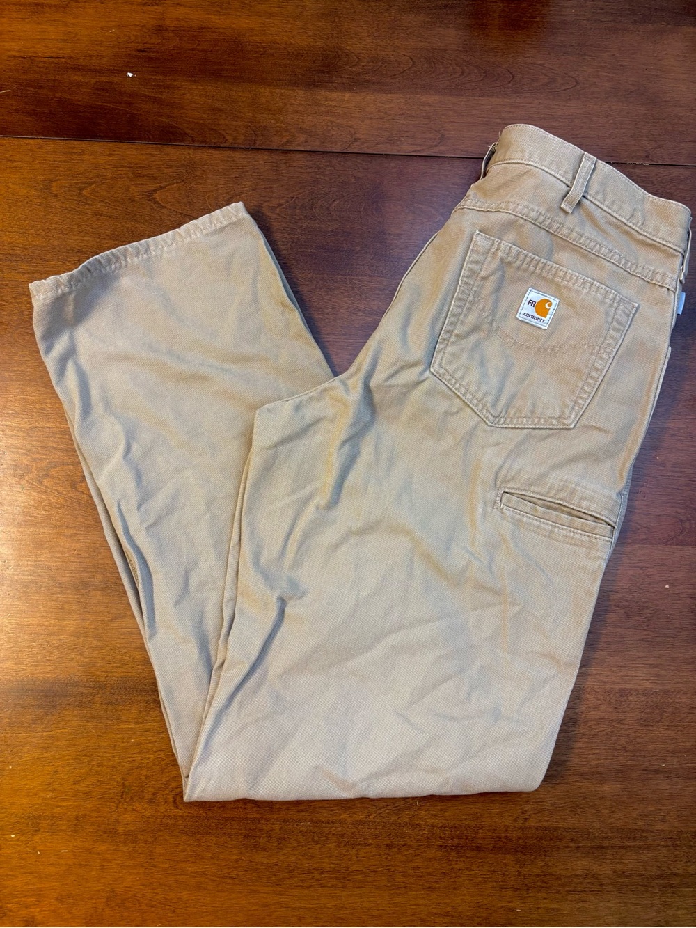 Carhartt FR Men's Tan Work Pants - Utility Pocket